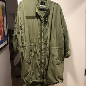 Urban Outfitters Army Green light trench jacket